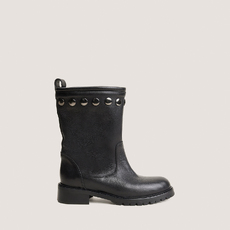 Rivets lowboots with lug soles black