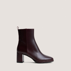 Heeled ankle boots burgundy