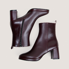 Heeled ankle boots burgundy