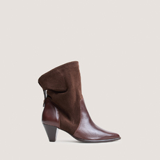 Pointed-toe ankle boots brown