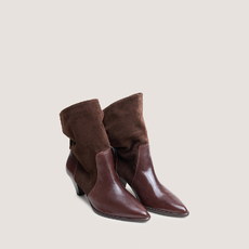 Pointed-toe ankle boots brown