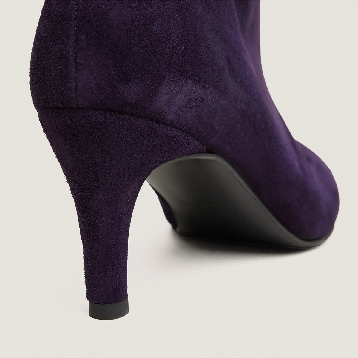 Heeled boots in violet suede | DIEMINA
