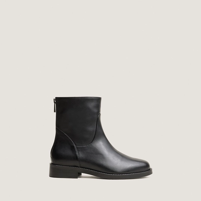 Zip heeled ankle boots black