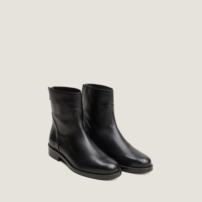 Zip heeled ankle boots black