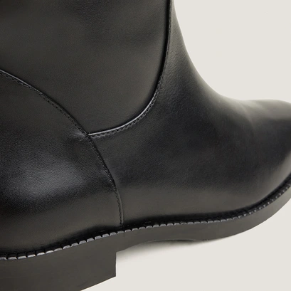 Zip heeled ankle boots black