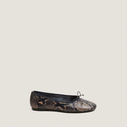 Ballet flats with small laces taupe