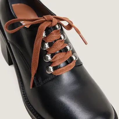 Heeled derbies black