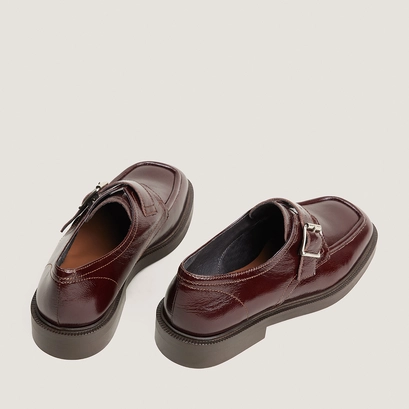 Buckle derbies dark brown