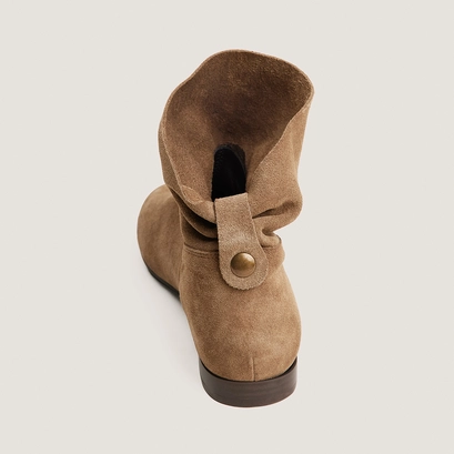 Flat ankle boots taupe