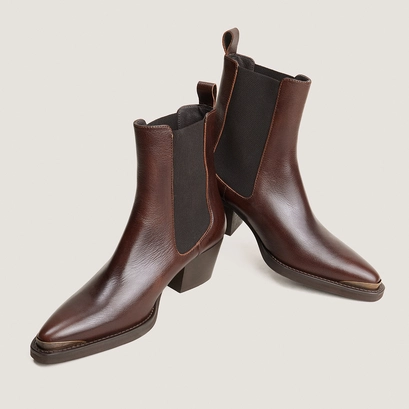 Lowboots with pointed-toes brown