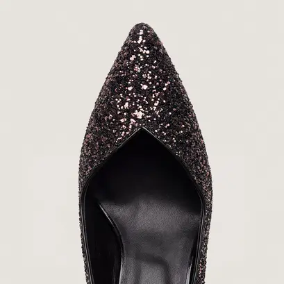 Pointed-toe slingback pumps brown