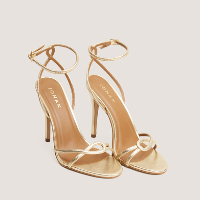 Heeled sandals light gold