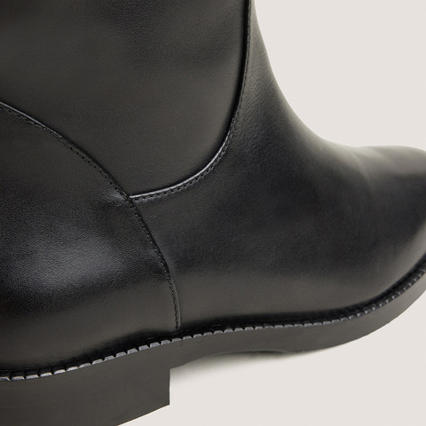 Zip heeled ankle boots black