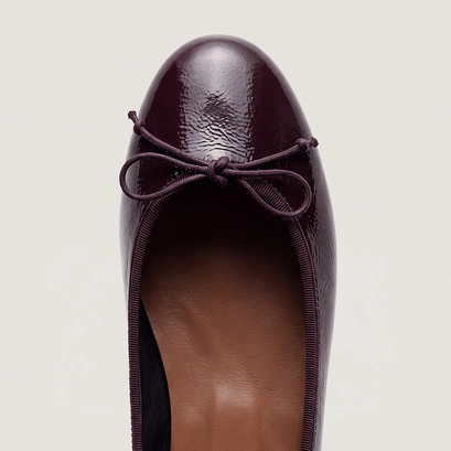 Lace-up ballet flats burgundy