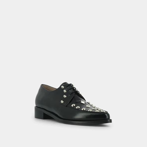 Derbies with studs in black | DEFOE