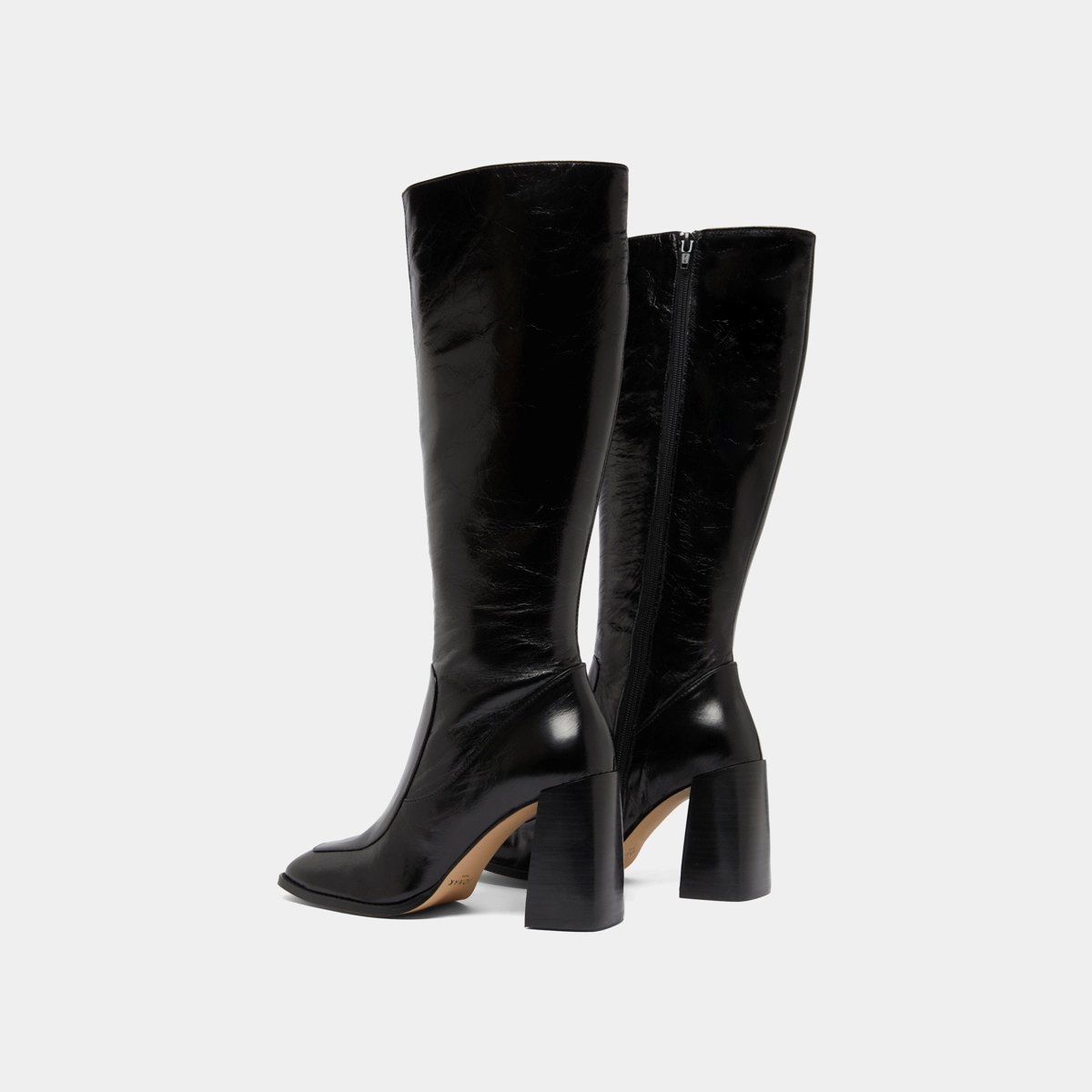 High boots in black leather | VAUBANE