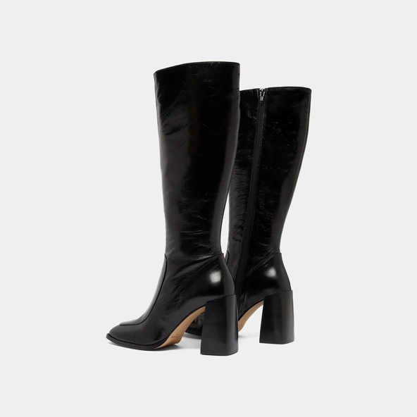 High boots in black leather | VAUBANE