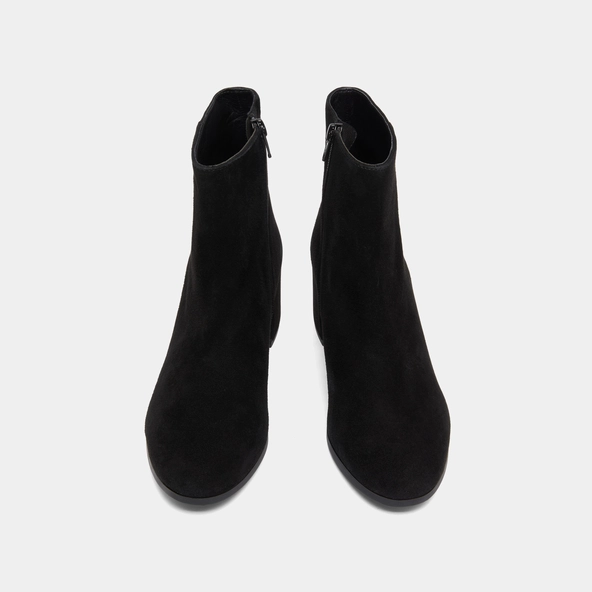 Heeled lowboots in black suede | ANNICK