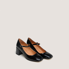 Mary Janes with square heel black