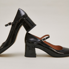Mary Janes with square heel black