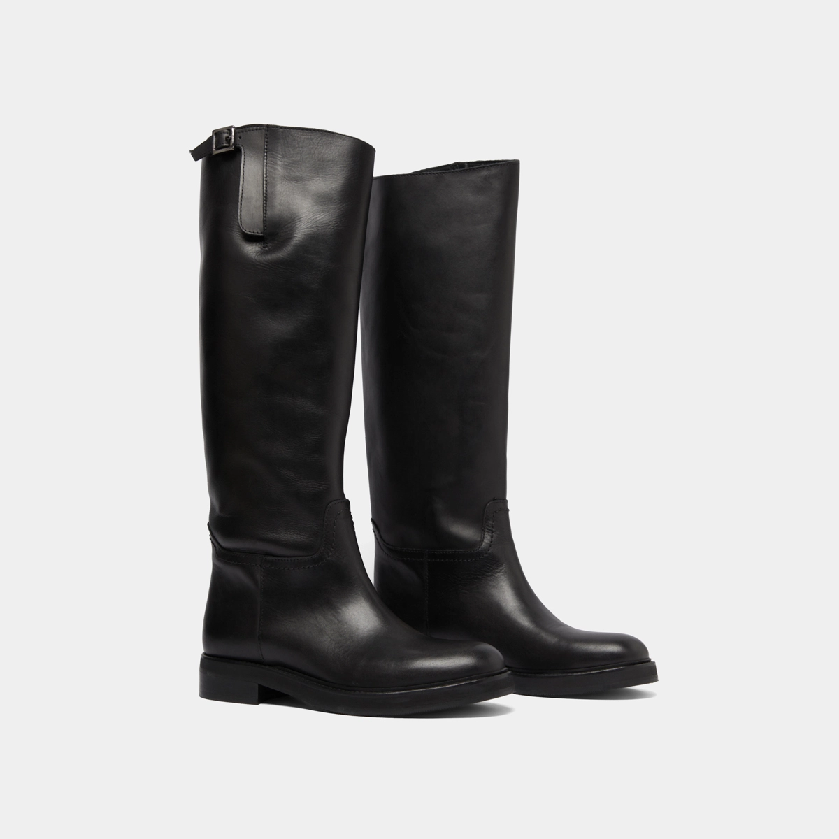 Bridle boots in black leather | READY