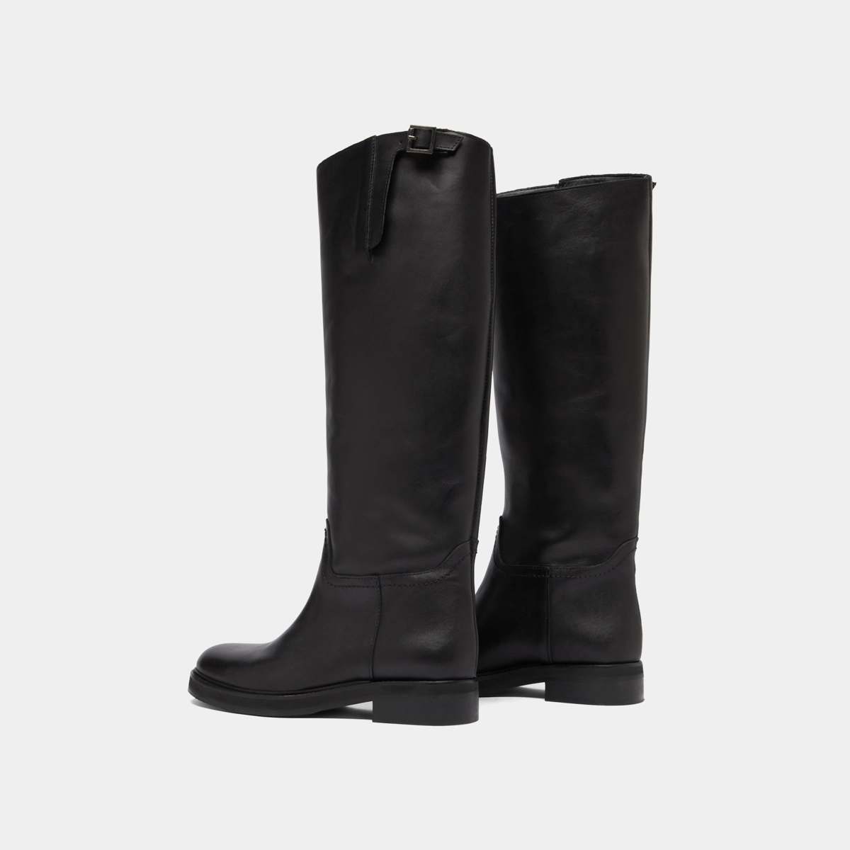 Bridle boots in black leather | READY