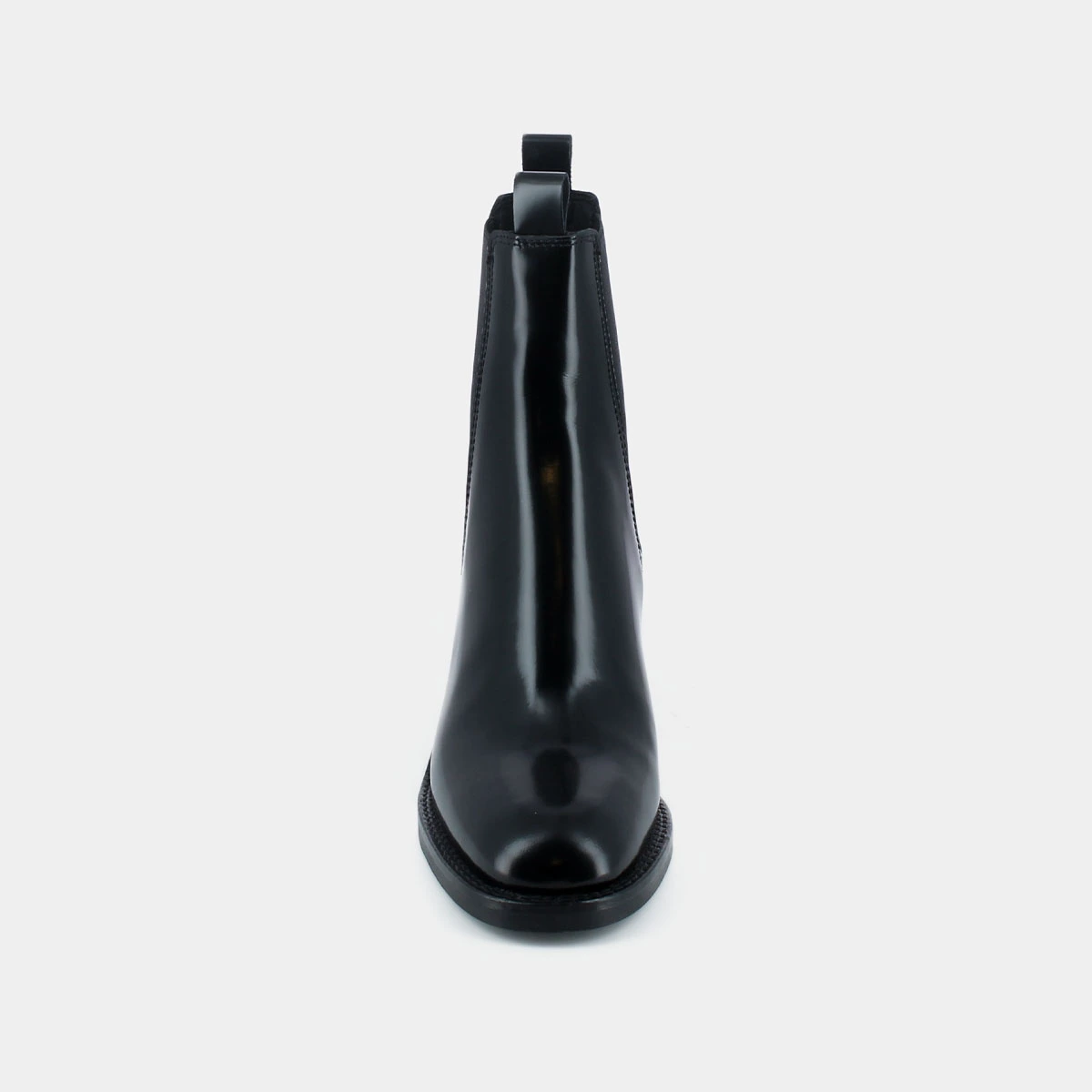Heeled boots in black leather | BERTILLE