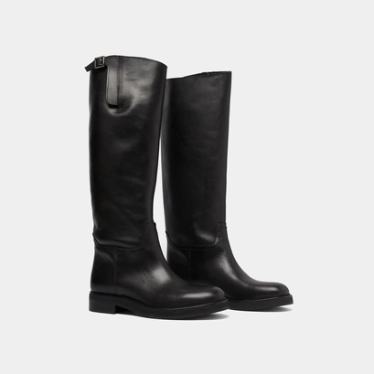 Bridle boots in black leather | ready