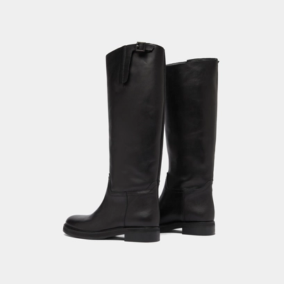 Bridle boots in black leather | ready