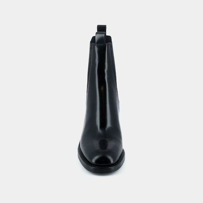 Heeled boots in black leather | bertille