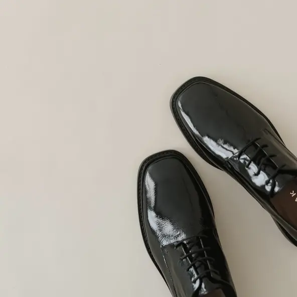 Loafers in black pleated leather | DARRECON