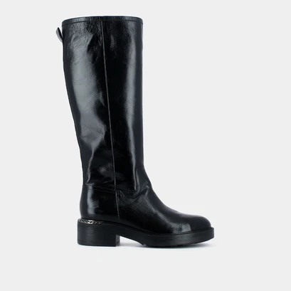 Boots in black leather | amode