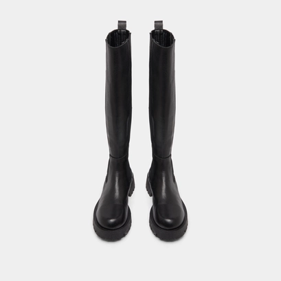 Platform boots in black leather | rebel