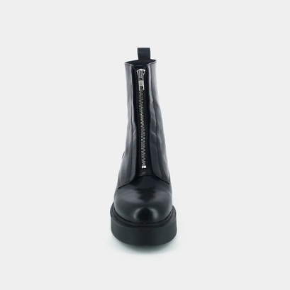 Zipped boots with platform black