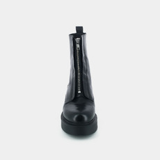 Zipped boots with platform black