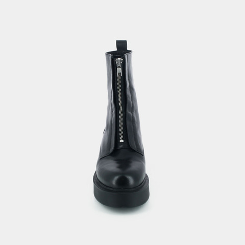 Zipped boots with platform black