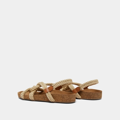 Sandals in beige rope | willow