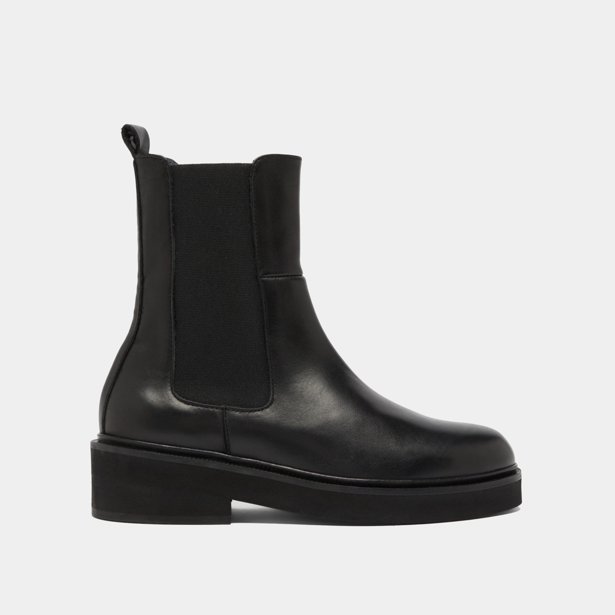 Boots with elastic band in black leather | DADO