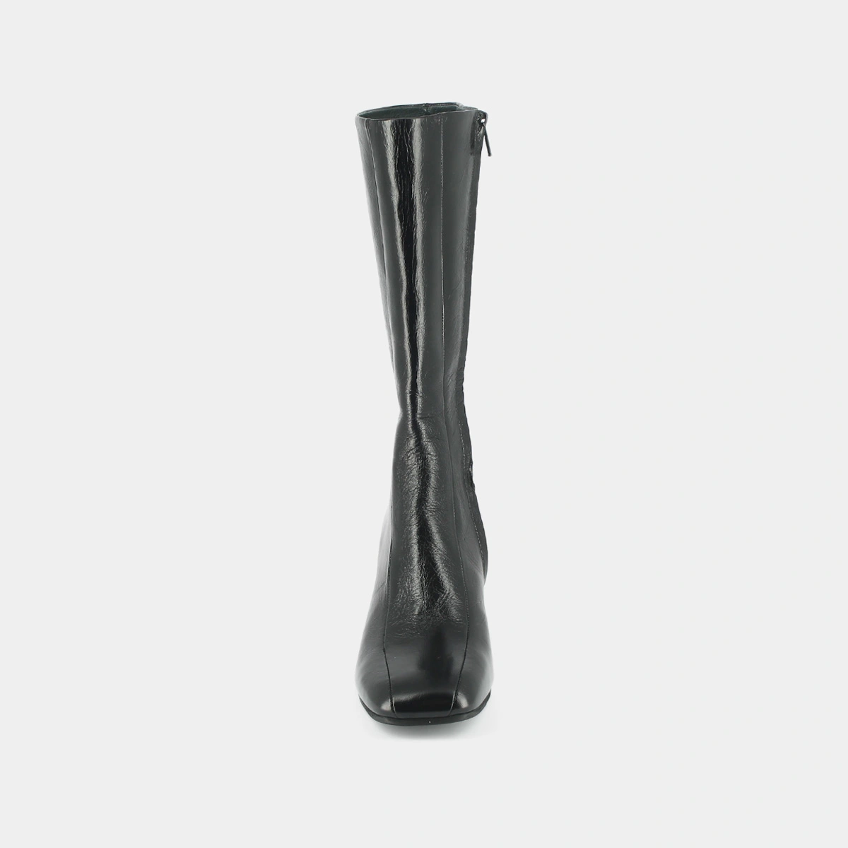 Heeled boots in black aged leather | DARLONE