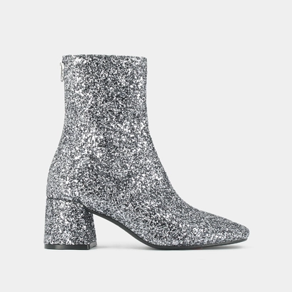 Heeled boots in anthracite glitter | benonie