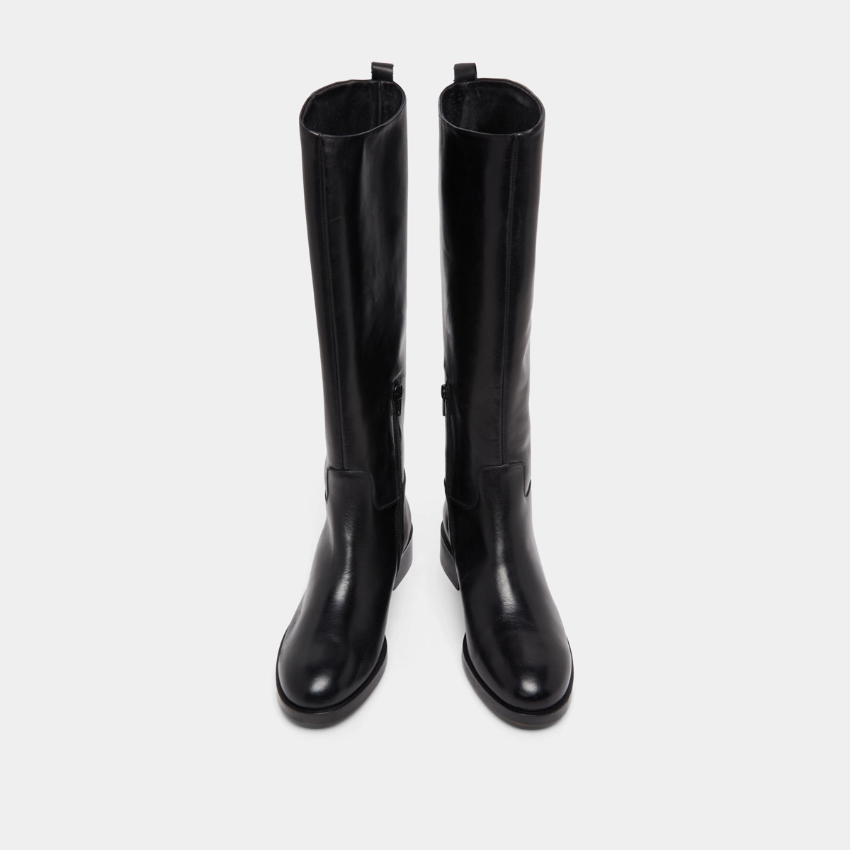 High boots in black leather | MACARON