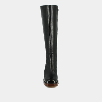 Platform boots in black distressed leather calf size m | betina