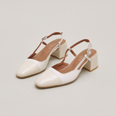 Babies with open heels ecru