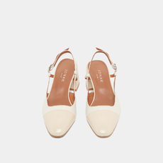 Babies with open heels ecru