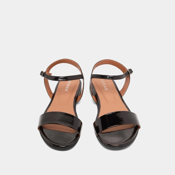Sandals in black patent | WAGRAM