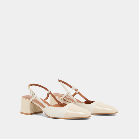 Babies with open heels ecru