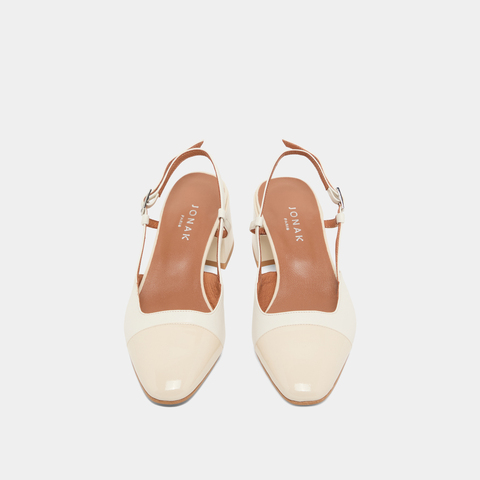 Babies with open heels ecru