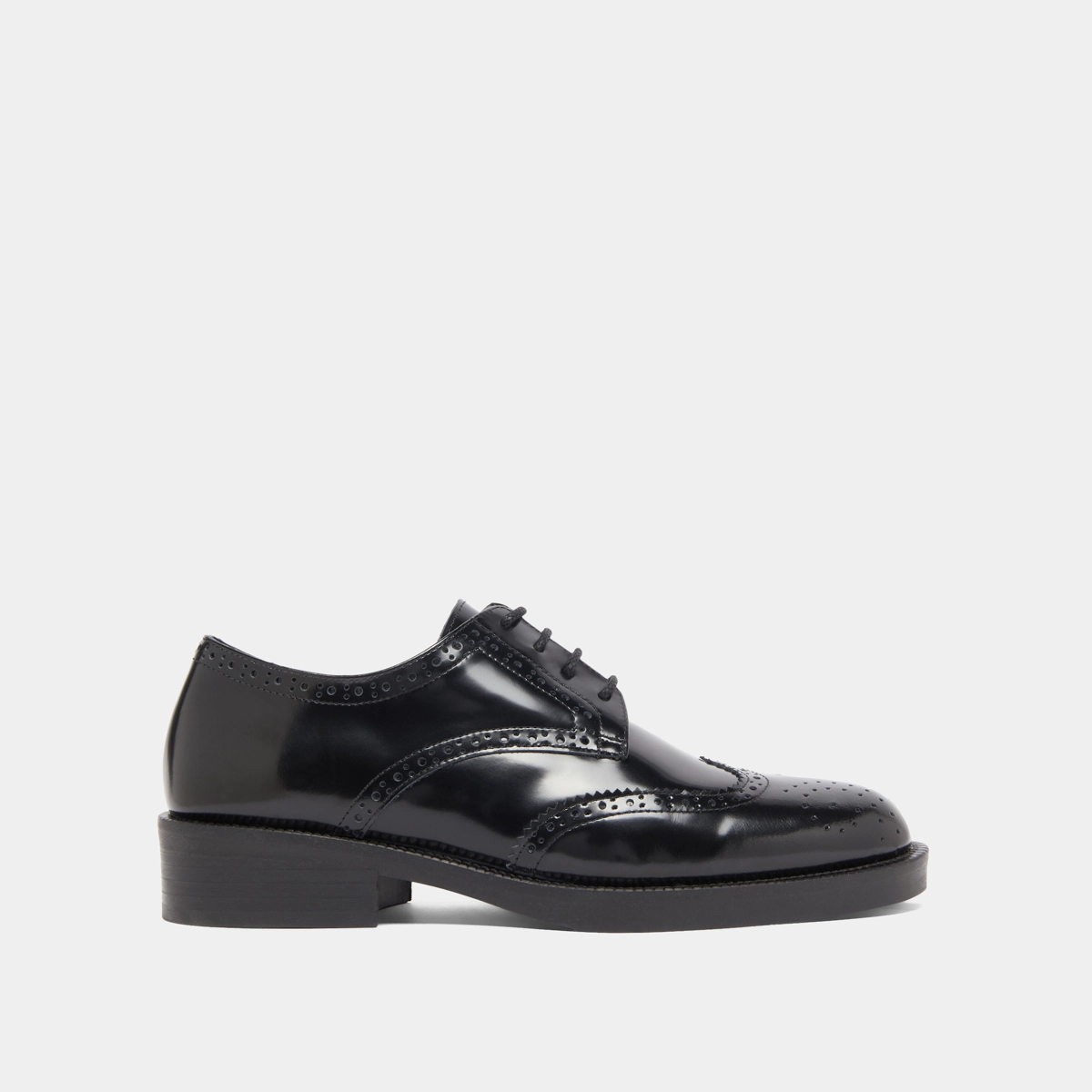 Lace-up Derbies in black shiny leather | DRUM