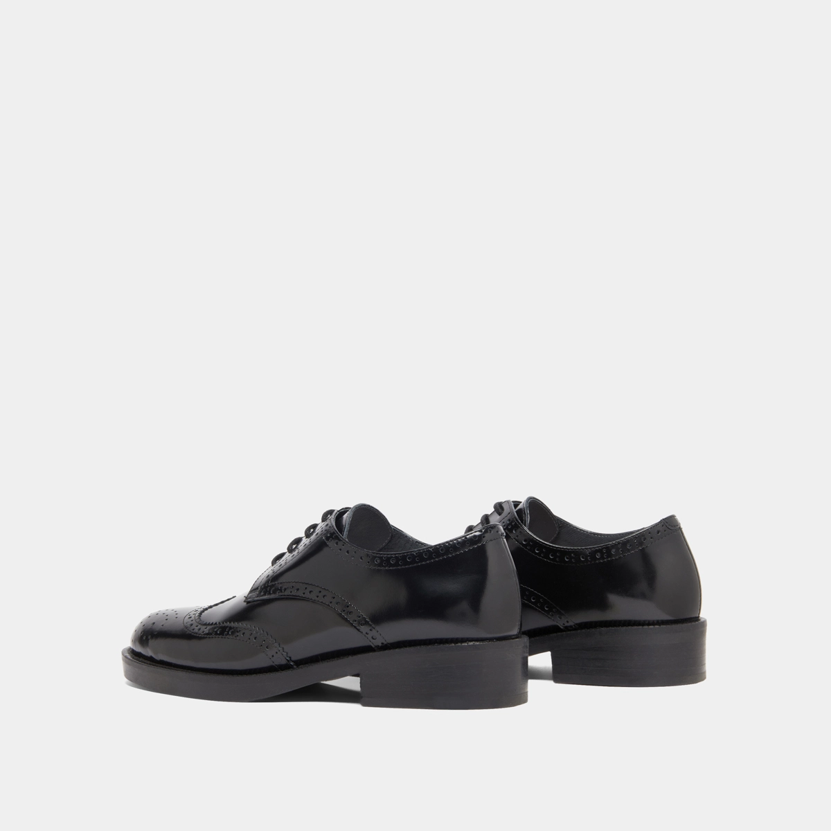 Lace-up Derbies in black shiny leather | DRUM