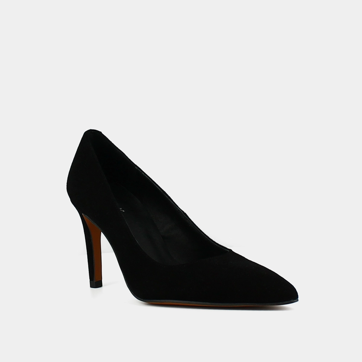 Pumps with pointed ends in black velvet | BABOR